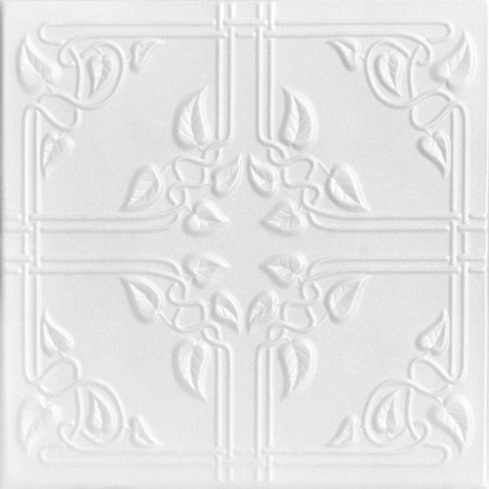 Ivy Leaves 20-in X 20-in 8-Pack Plain White Textured Surface-mount Ceiling Tile, 8PK